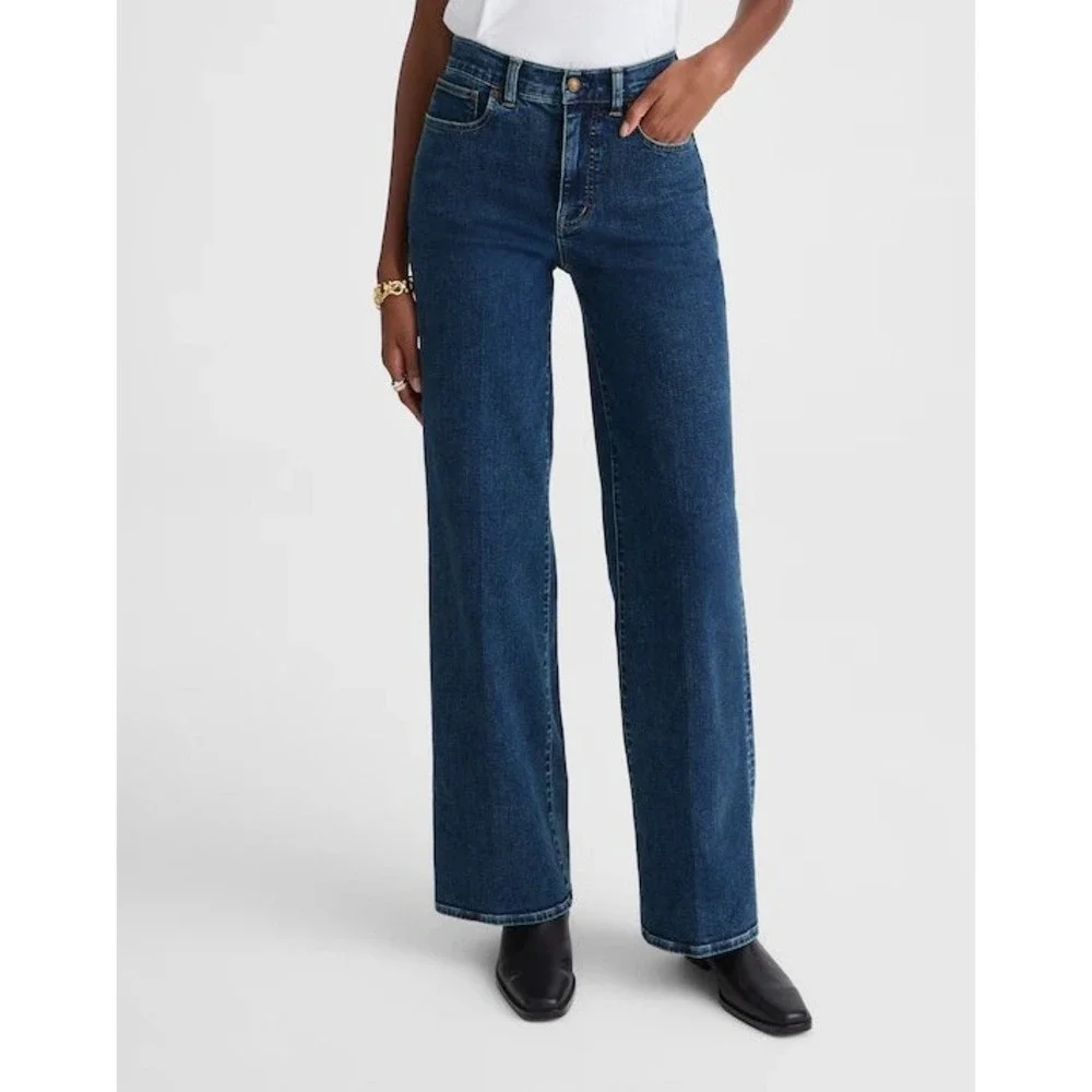 Madewell The Wide-Leg Jean in Super Stretch Denim Size 28 - Picture 1 of 12